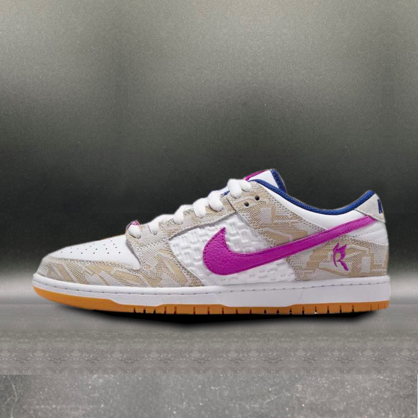 Rayssa Leal × Nike SB Dunk Low PRM Pure Platinum and Vivid Purple